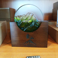 玉山造型琉璃擺件 玉山造型紀念品